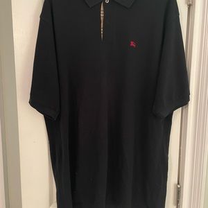 Burberry polo.  Black.  Xl